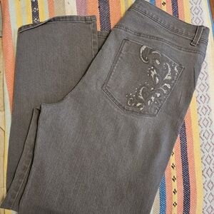 Gloria Vanderbilt Gray Straight Leg Jeans